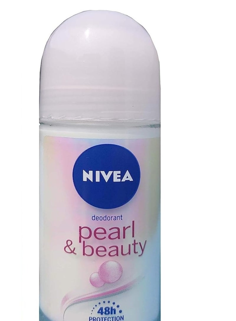 Nivea Pearl Beauty Roll-On for Women (50ml) Pack of 2 - Image 2